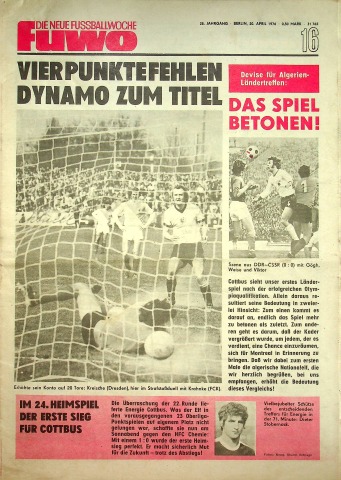 Fuwo Fussballwoche 16/1976